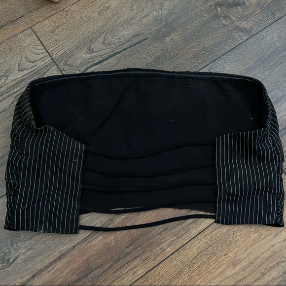 Beginning Boutique Pinstripe Strapless Top - Picture 10 of 12